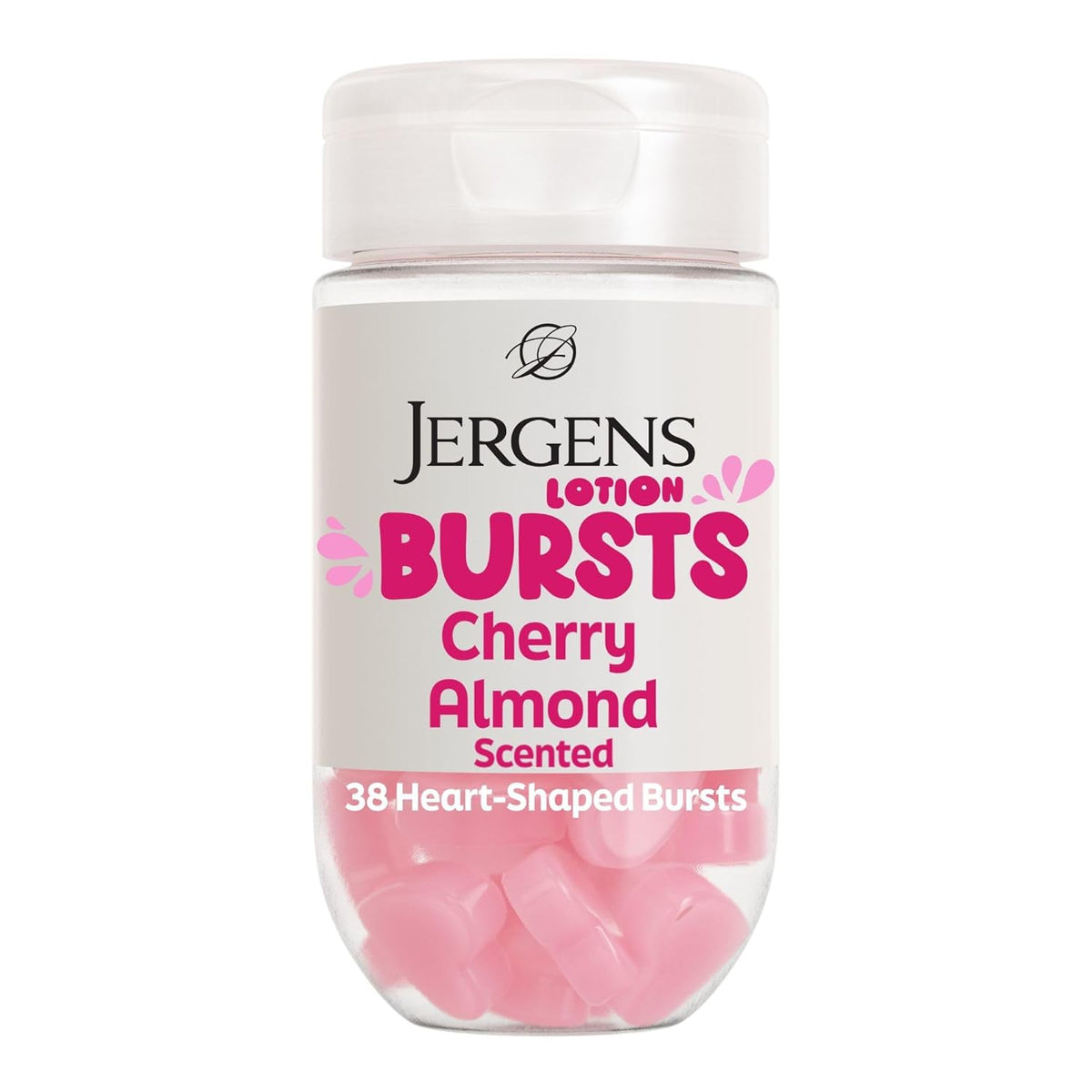 Jergens Cherry Almond Lotion Bursts, Squishy Heart-Shaped Moisturizer Bursts