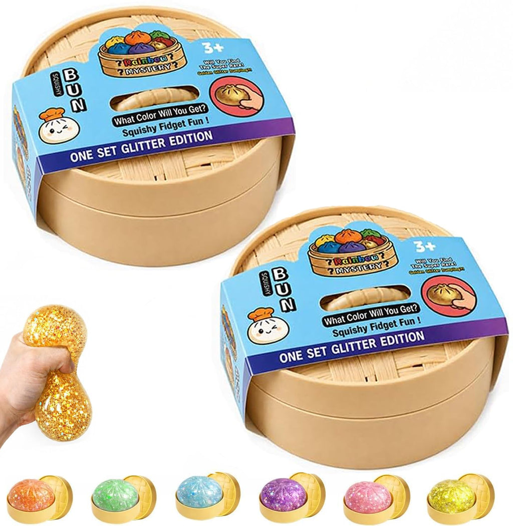 Squeeze Toys 2PCS Mystery Box Dumpling Rising Stress Ball