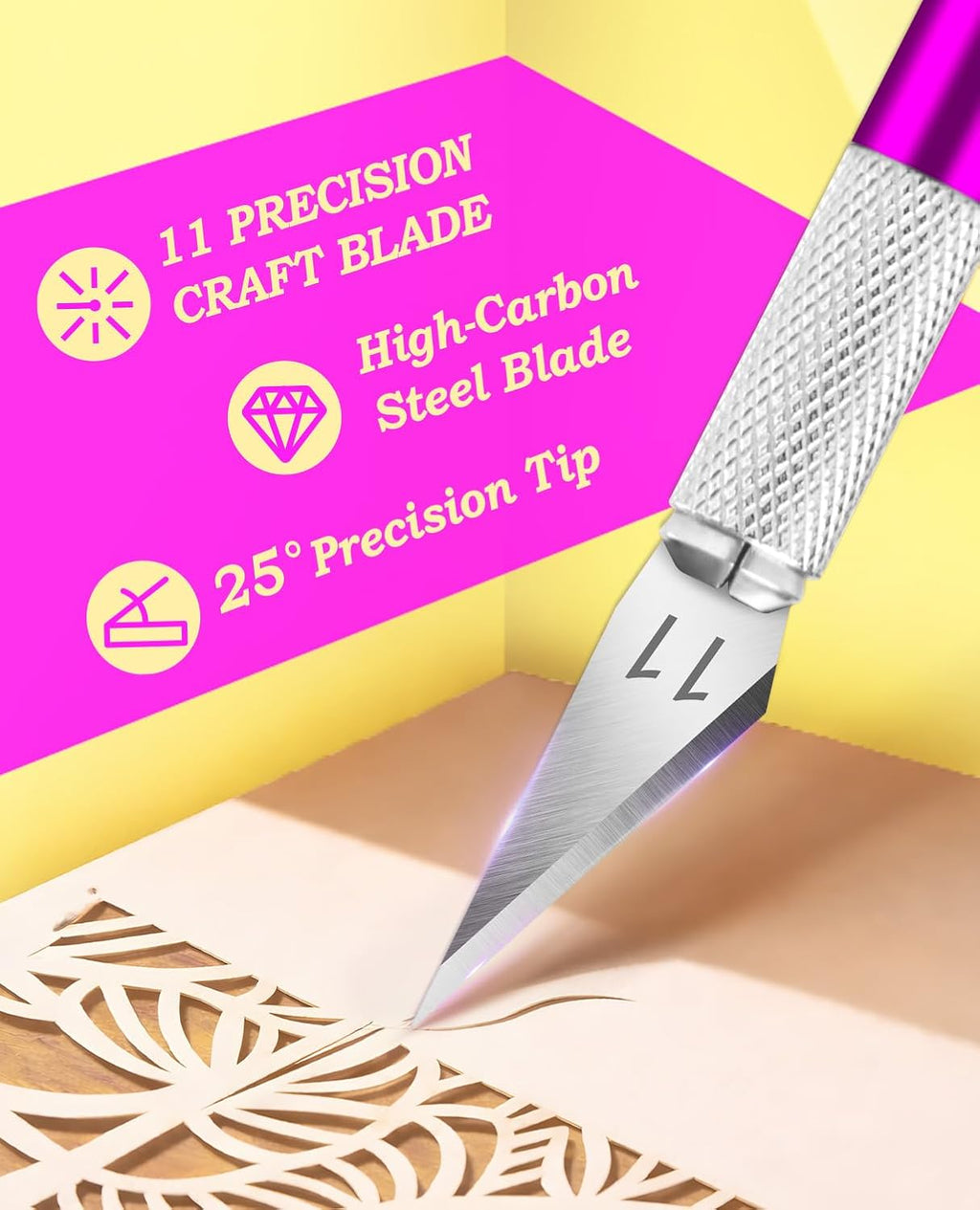 DIYSELF Craft Knife with 10 Extra #11 Blades, Precision Hobby Knife Set with