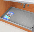 SIKADEER Under Sink Mat Waterproof 34" x 22", Silicone Mat Kitchen Drawer