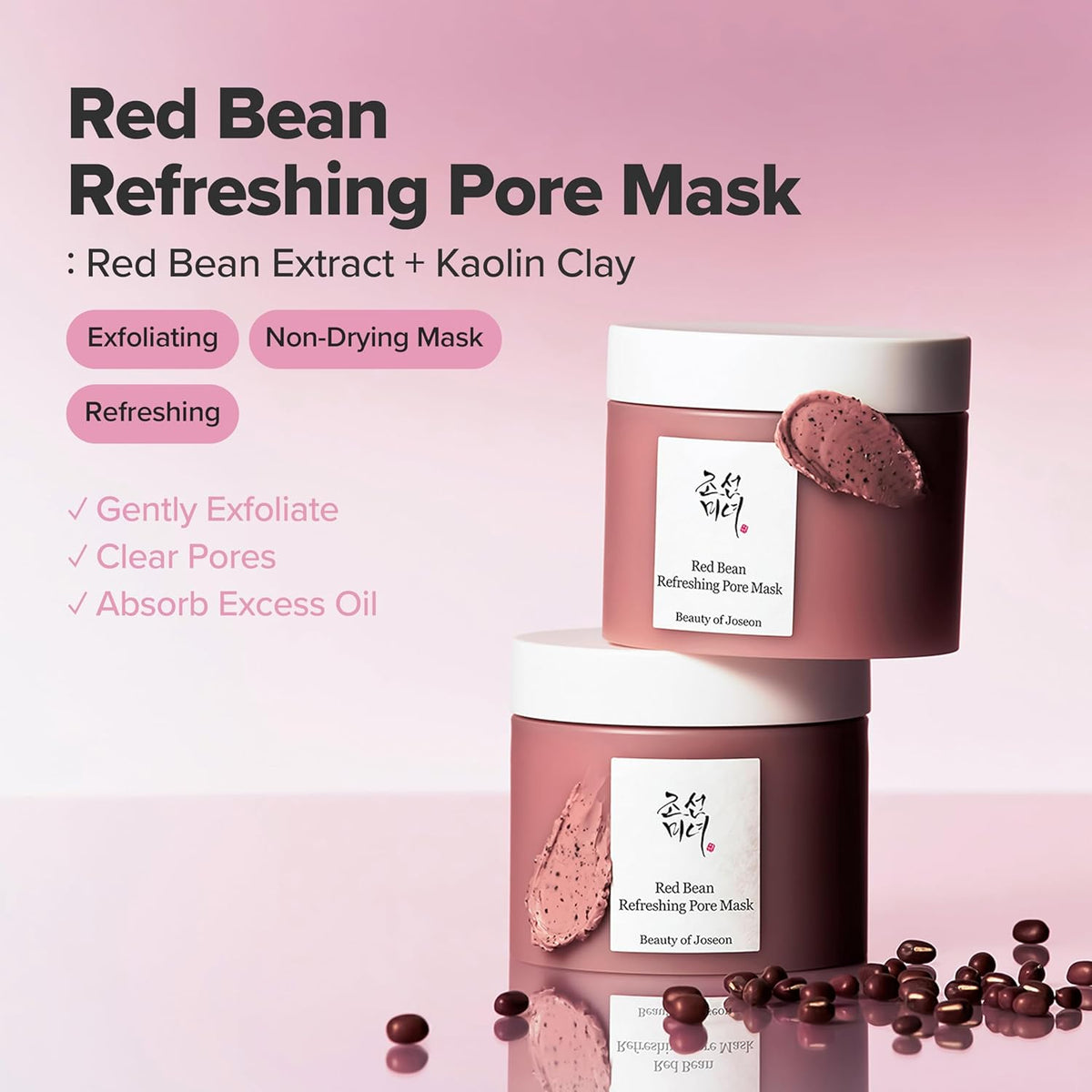 Beauty of Joseon Red Bean Pore Refreshing Mask Mud Cream Hydrating Wash Off