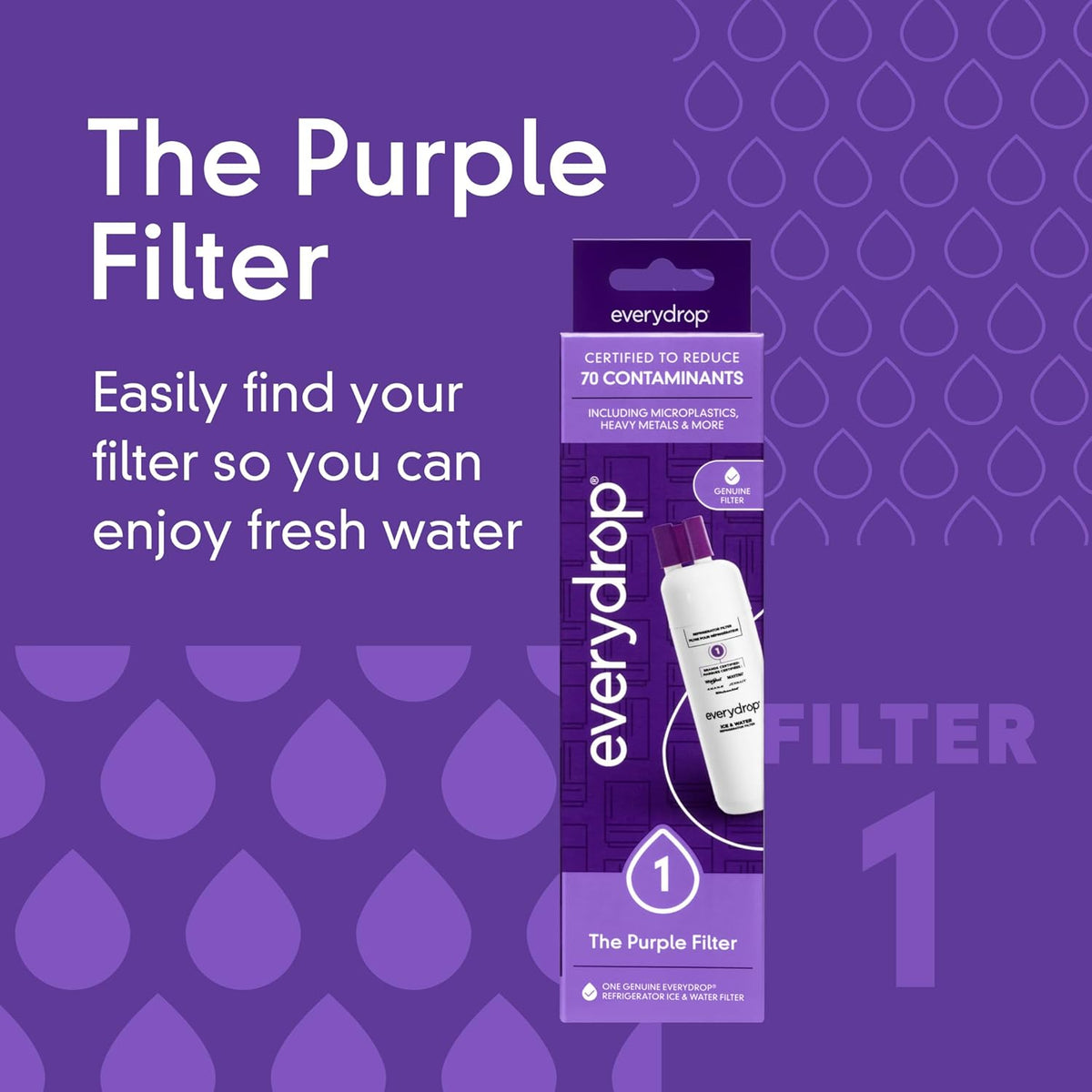 everydrop by Whirlpool Ice and Water Refrigerator Filter 1, EDR1RXD1