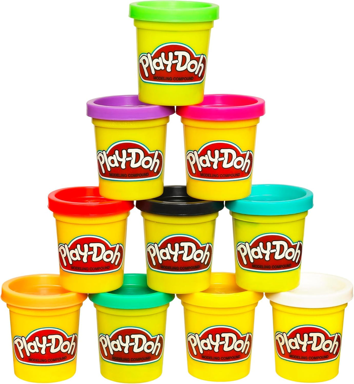 Play Doh Modeling Compound 10-Pack Case of Assorted Colors, Non-Toxic 2 oz.