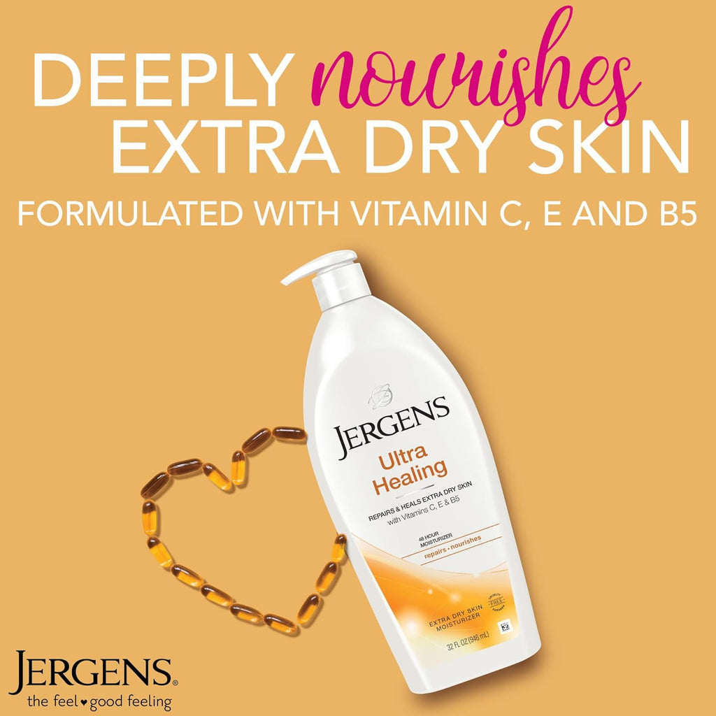 Jergens Ultra Healing Dry Skin Lotion, Hand and Body Moisturizer for Quick