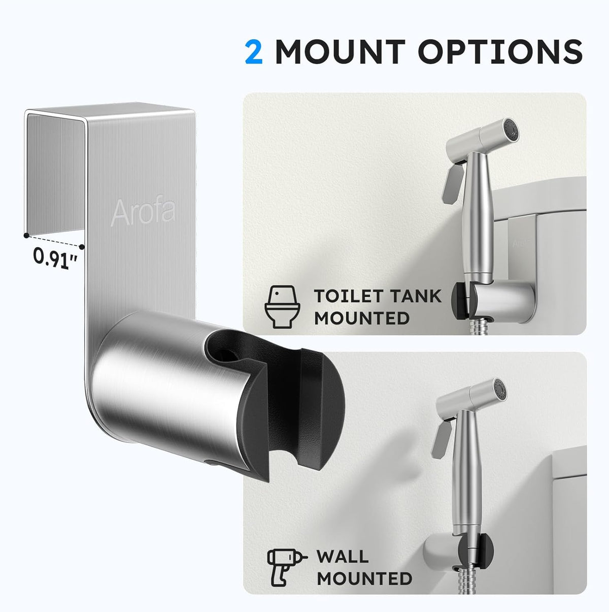 Arofa Handheld Toilet Bidet Sprayer for Toilet-Adjustable Water Pressure