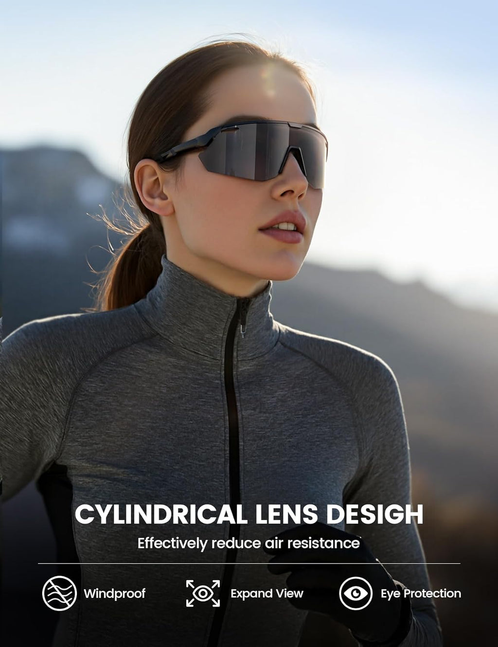 Lamicall 24g Polarized Sports Sunglasses for Men Women - UV400 Protection Sun