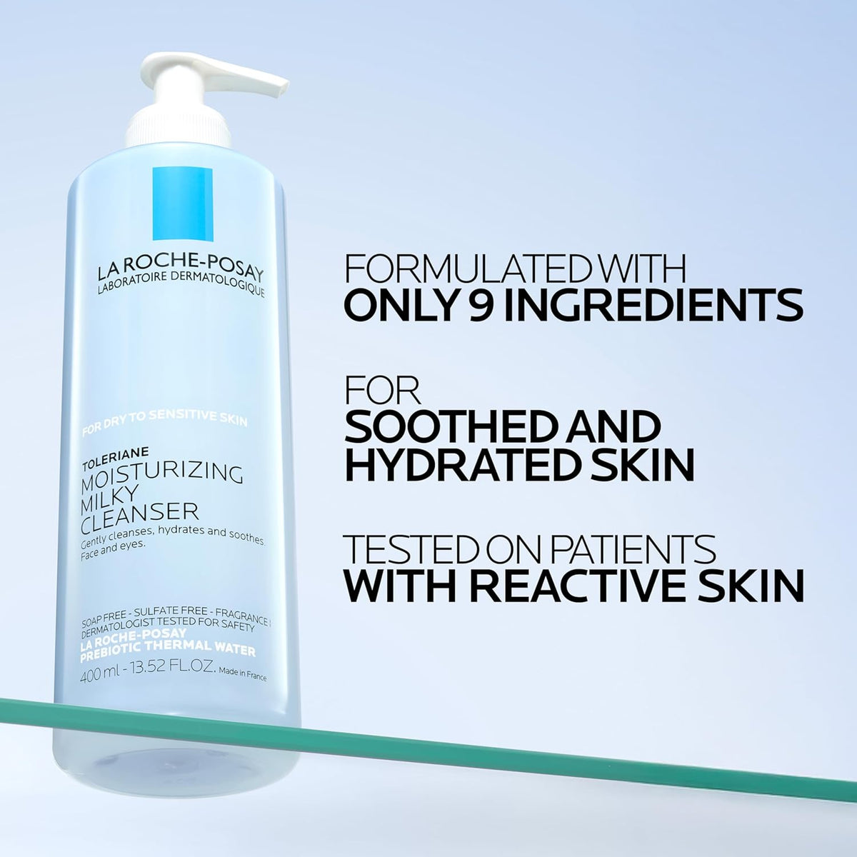 La Roche-Posay Toleriane Moisturizing Milky Cleanser, Gentle Face Cleanser