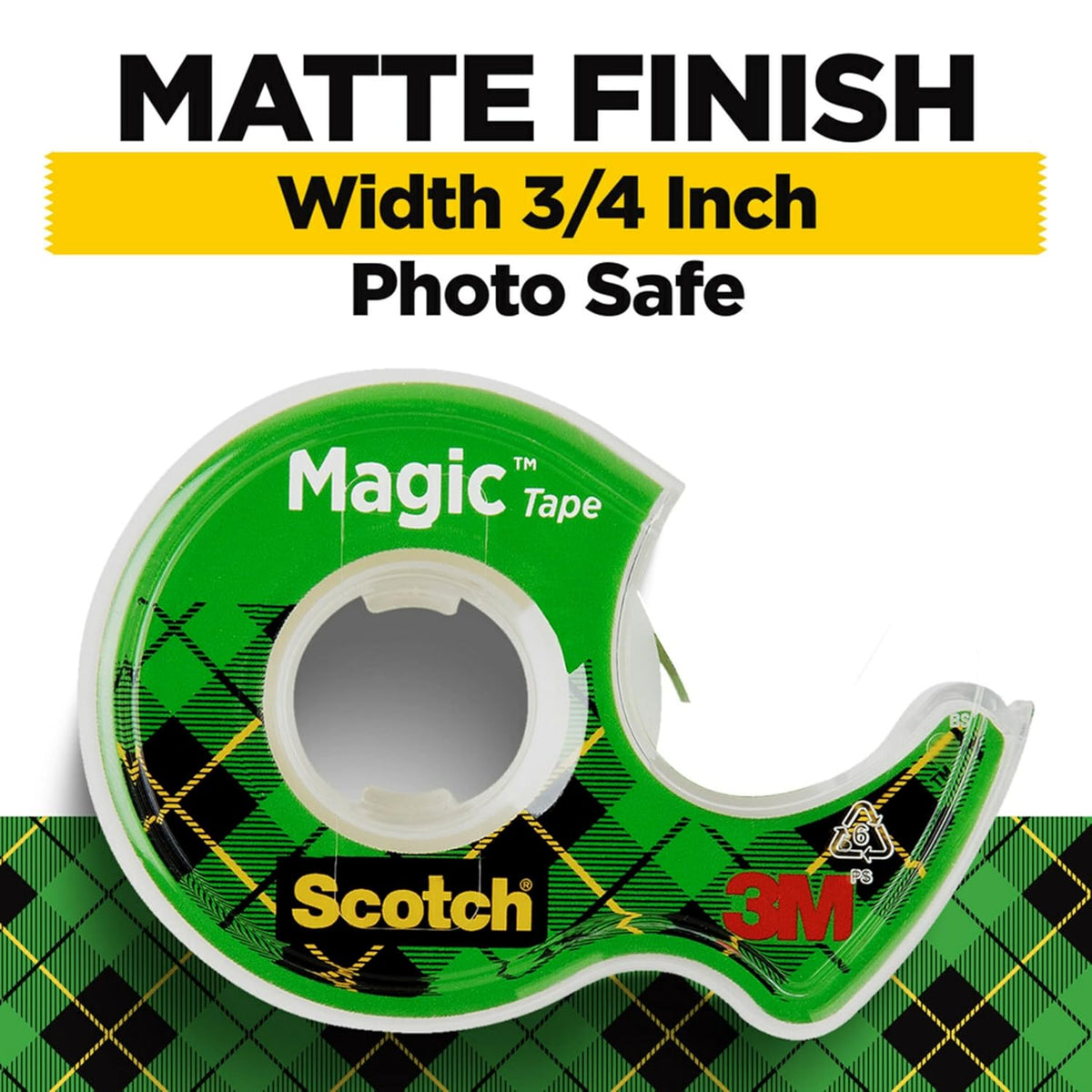 Scotch Magic Tape, 3 Dispensered Rolls, Numerous Applications, Invisible