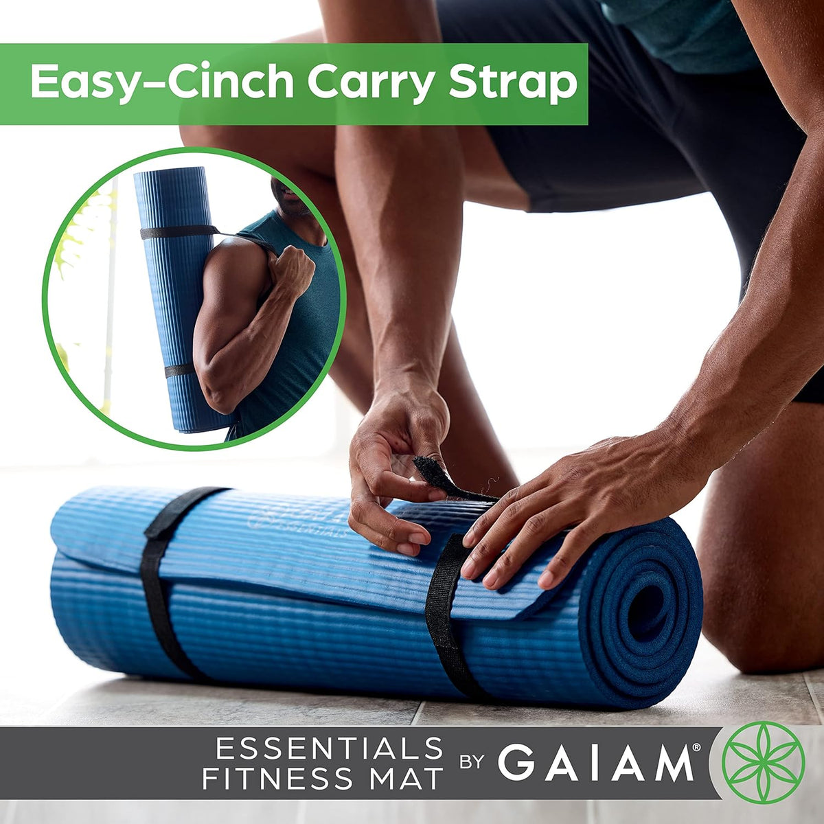 Gaiam Yoga Mat, Pilates & Exercise Mat, Thick 2/5" (10mm) Workout Mat with