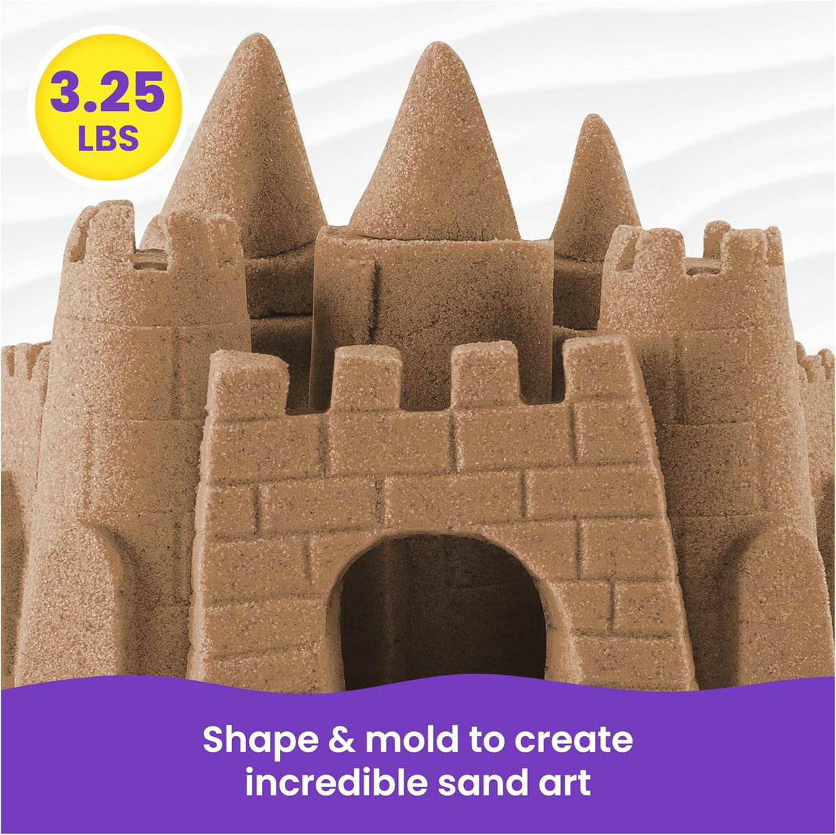 Kinetic Sand, 3.25lbs Beach Play Sand, Amazon Exclusive, Moldable Sensory